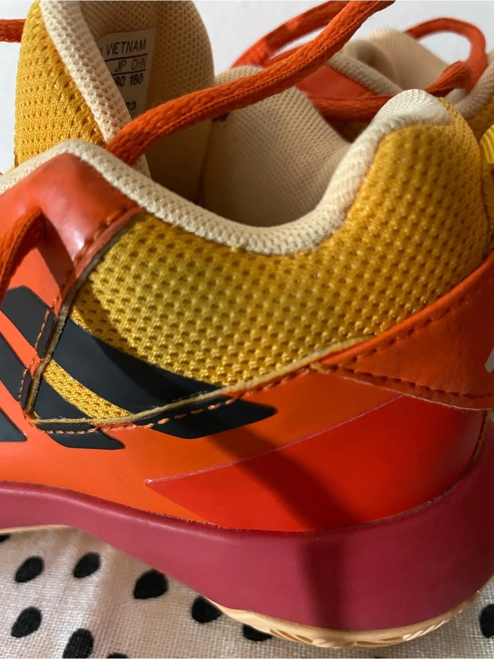 adidas Kids Bright Orange and Yellow Athletic Sneakers